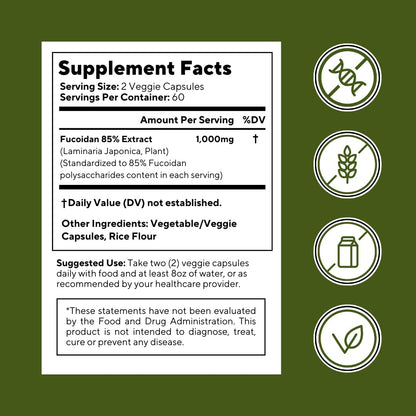 Vitapia Pure Fucoidan 85% Extracto de Alga Parda - 120 Cápsulas Veganas – Image 7