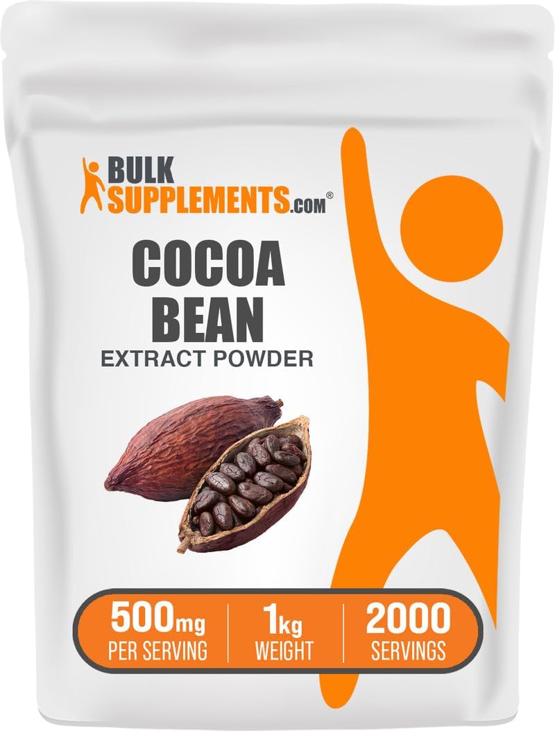 BulkSupplements Extracto de Cacao en Polvo - 500g (1.1 lbs), Sin Endulzar, Vegano y Sin Gluten