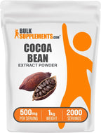 BulkSupplements Extracto de Cacao en Polvo - 500g (1.1 lbs), Sin Endulzar, Vegano y Sin Gluten