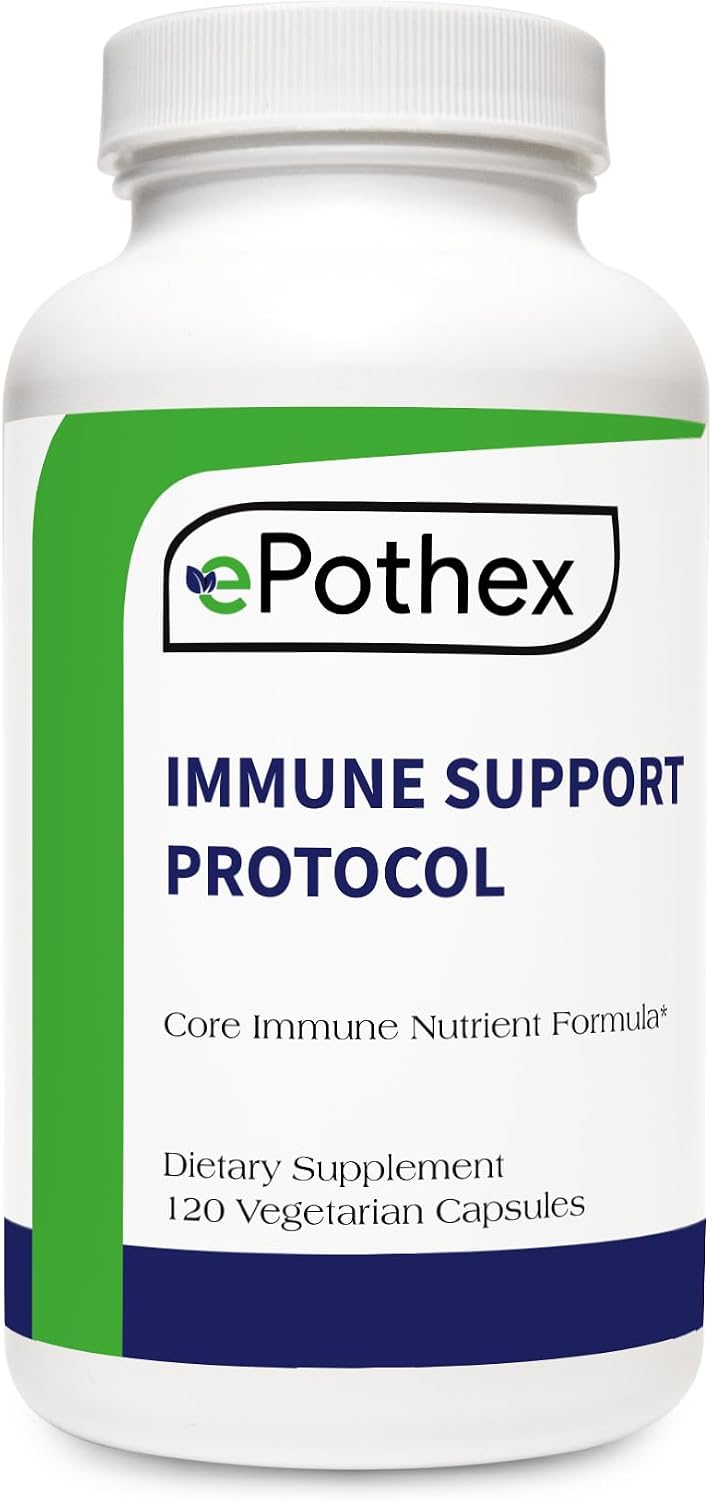 EPOTHEX Protocolo de Apoyo Inmunológico - Complejo con Vitamina C, NAC, Zinc, Vitamina D3, Quercetina - 120 Cápsulas (2 Meses)