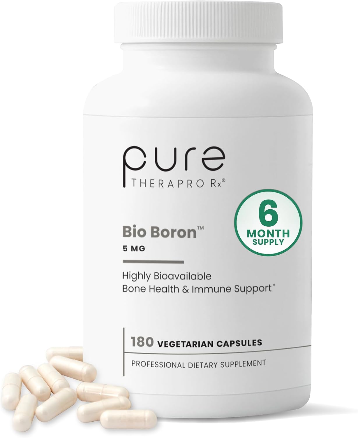 Bio Boron – Suplemento de Boro (30mg, 90 Cápsulas) – Pure TheraPro Rx