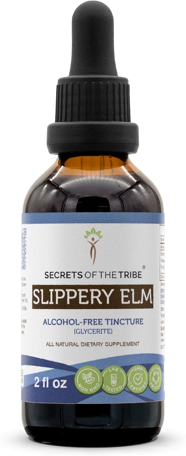 Secrets of the Tribe Extracto Líquido de Olmo Resbaladizo sin Alcohol, 60 ml