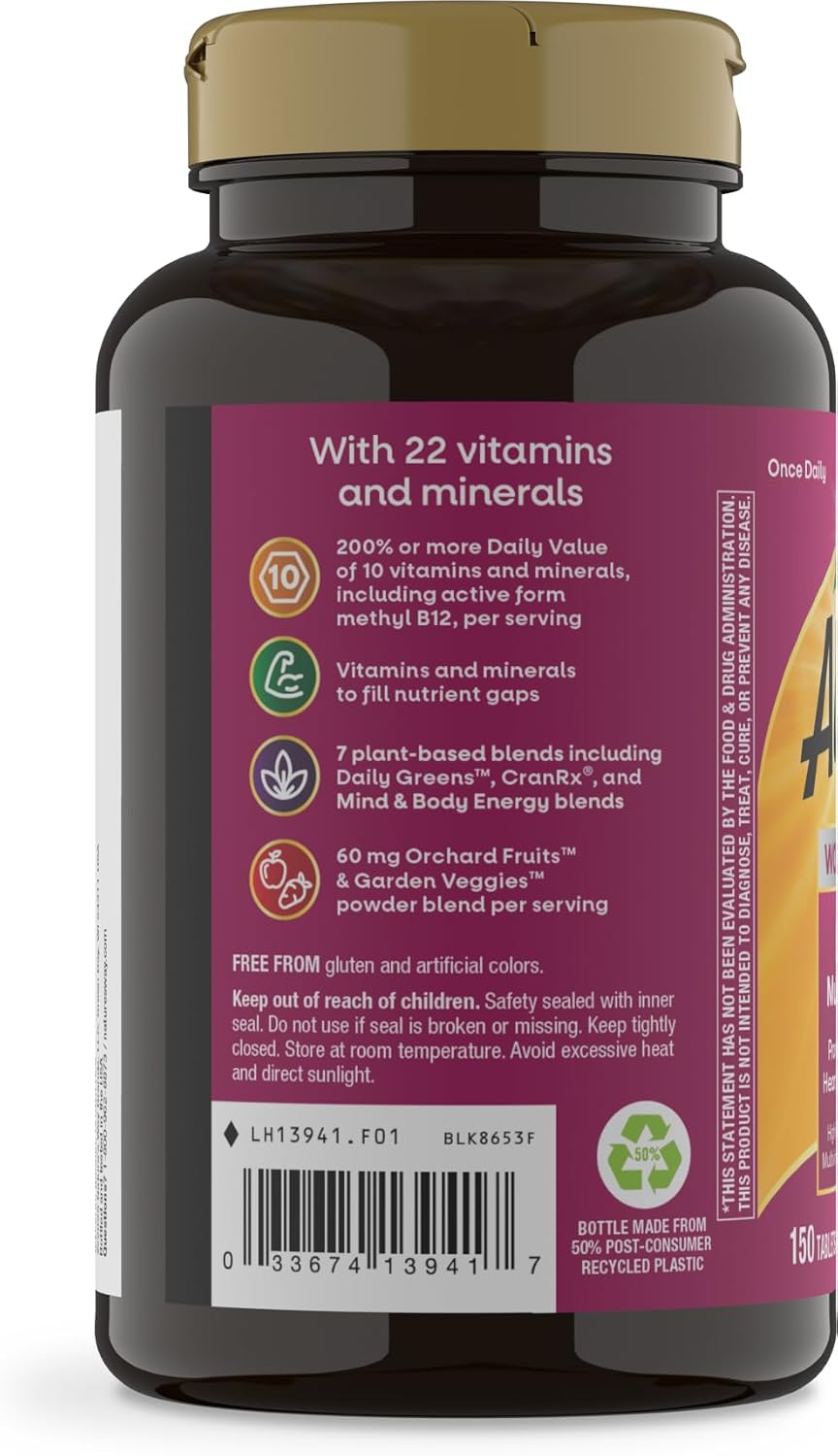 Nature's Way Alive! Multivitamínico Ultra Potencia para Mujeres 50+ - 150 Comprimidos
