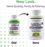 Paradise Herbs Earth's Blend Daily Multivitamin Iron-Free - 48 Organic Superfoods, Probiotics, and Vitamins A, B12, C, D, K2 - 60 Capsules