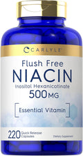 Carlyle Niacina Sin Rubor 500mg (400 mg Niacina + 100 mg Inositol) - 220 Cápsulas