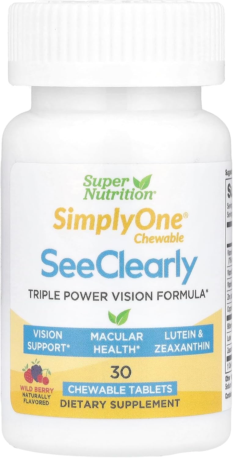 SuperNutrition SimplyOne See Clearly, 30 Comprimidos Masticables Sabor Wild Berry