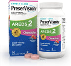 PreserVision AREDS 2 Vitaminas para los Ojos - Comprimidos Masticables Sabor Arándano - 70 unidades