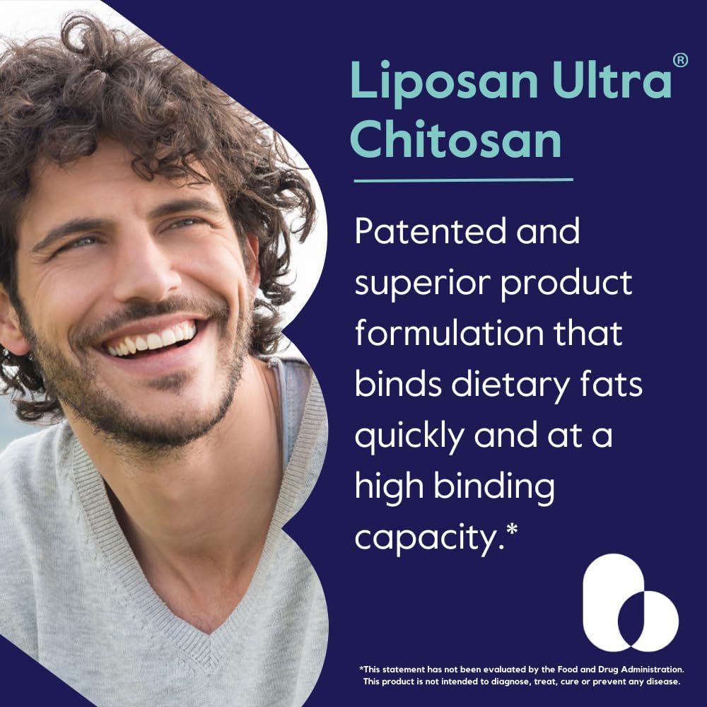 BESTVITE Liposan Ultra Chitosan 500mg (240 Capsules) - Patented Rapid Action Formula