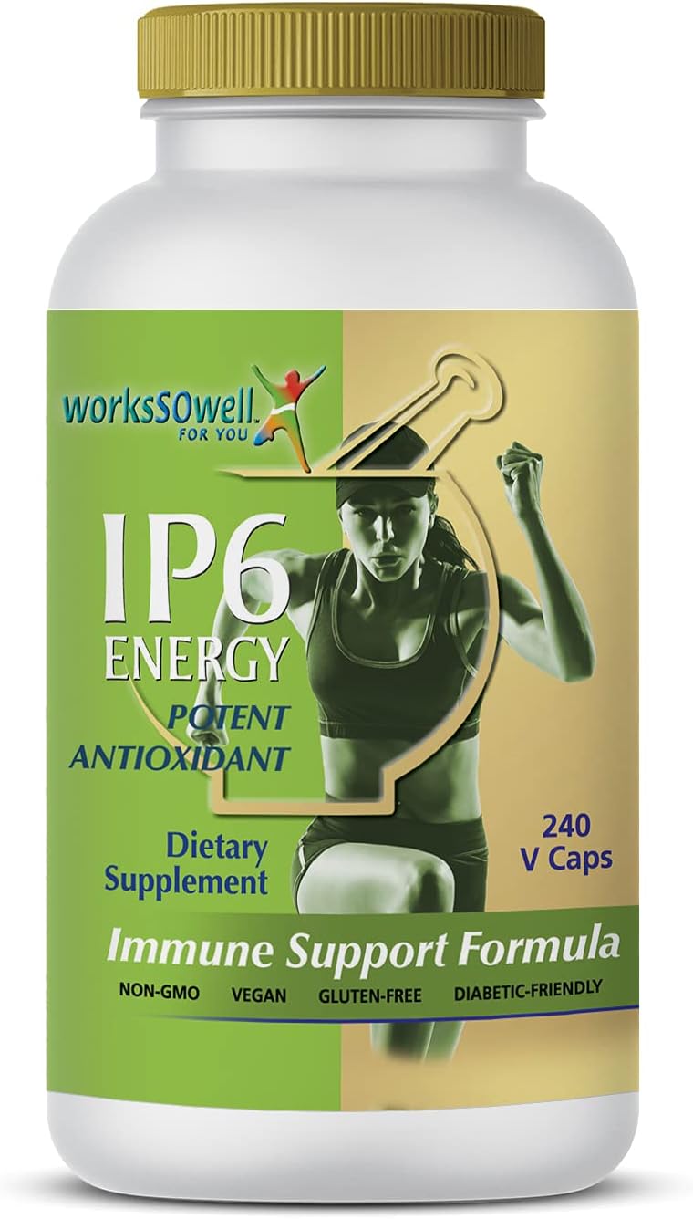 1-TDC WorkSoWell IP-6 Energy Immune Support Formula – 240 Cápsulas Vegetales