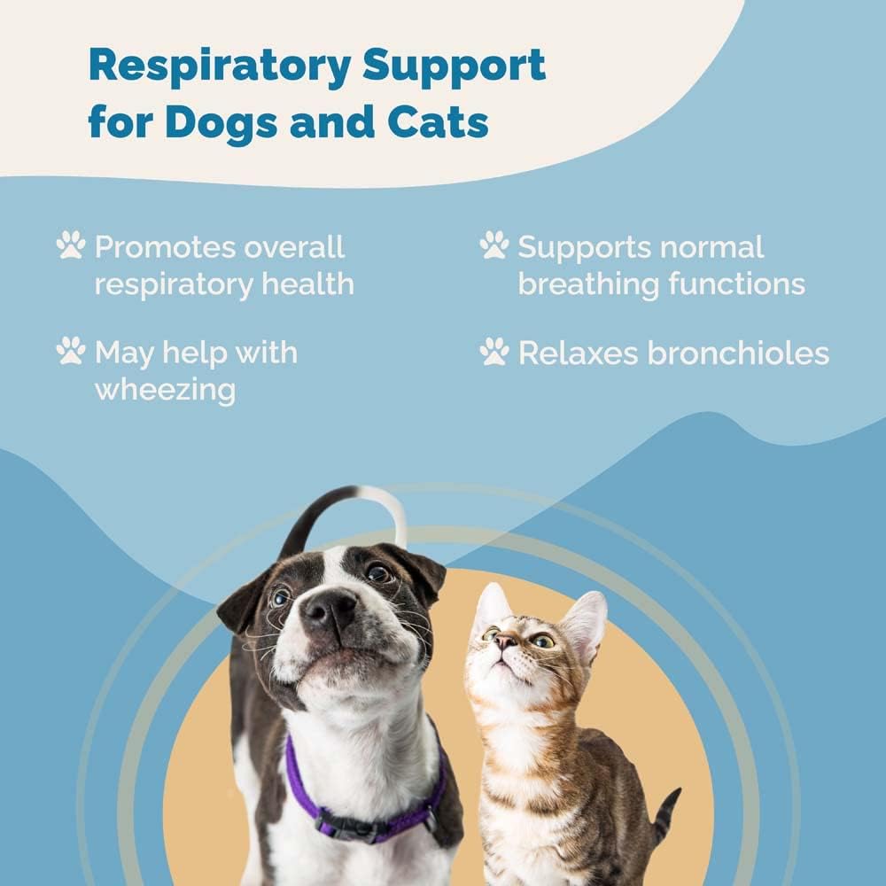 PranaPets Complemento Respiratorio para Perros y Gatos - Apoyo Natural a la Función Respiratoria