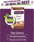 Amber NaturalZ Suplemento Herbal de Espino Blanco y Diente de León para Mascotas | Apoya la Salud Cardíaca y Circulación | 118 ml