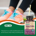 DEVA Vegan Tributirato 500 mg - 90 Cápsulas - Precurso de Butirato para la Salud Intestinal