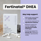Fertinatal DHEA Micronizado 25mg para Mujer - Suplemento de Fertilidad Natural - 90 Cápsulas