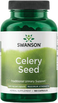 Swanson - Celery Seed Maximum Strength - 500 mg, 180 Capsules