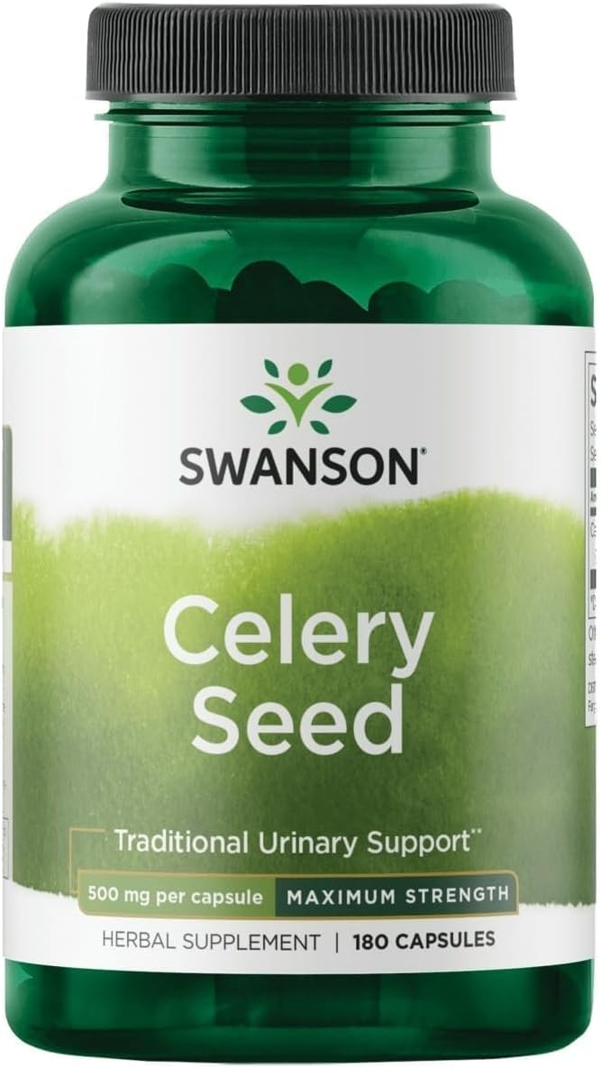 Swanson - Celery Seed Maximum Strength - 500 mg, 180 Capsules