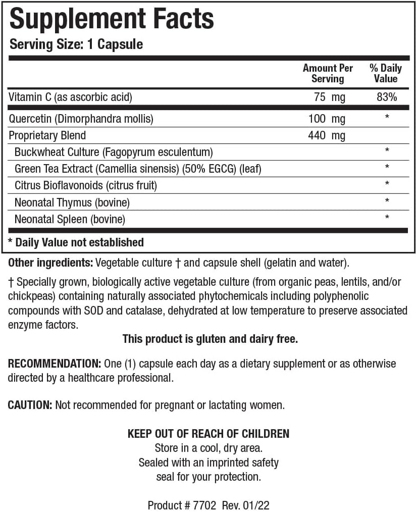 BIOTICS RESEARCH Bio FCTS Bioflavonoides de Amplio Espectro con Vitamina C y Quercetina, 90 Cápsulas