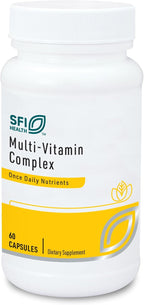 SFI Health Klaire Labs Complejo Multivitamínico - Hipoalergénico, sin minerales, dosis única diaria con Metafolin Folato, Vitamina B6 y B12 (60 cápsulas)