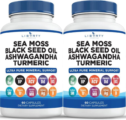 Liberty Lifestyle Sea Moss Black Seed Oil – Vinagre de manzana: Popular por su posible efecto positivo en la – Image 9