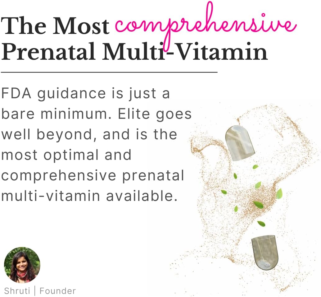 Vitaminas Prenatales Ayurvédicas Elite con Folato, Colina, Hierro y Yodo - Freshly Moms