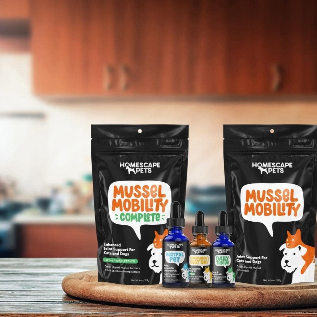 Daily Thrive de Homescape Pets - Aceite de Cáñamo y Cúrcuma para Perros y Gatos