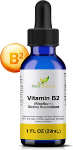 Herb-Science Vitamina B2 (Riboflavina) en Gotas - 236 ml