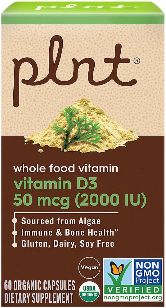 plnt Vitamina D3 50 mcg (2000 UI) – 60 Cápsulas Orgánicas