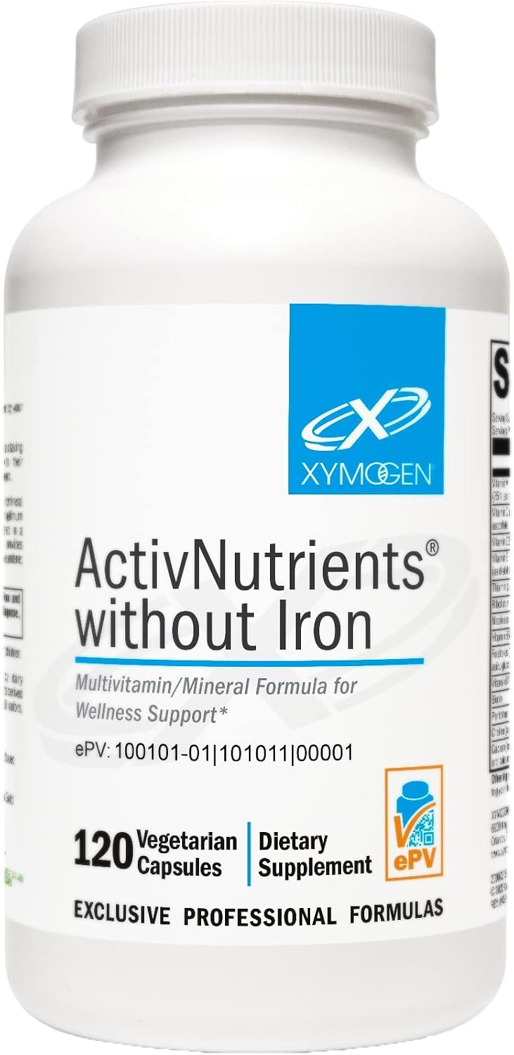 XYMOGEN ActivNutrients Iron-Free - Multivitamínico sin Hierro - 120 Comprimidos