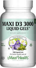 Maxi Health Vitamina D3 3000 IU 75 mcg 180 Cápsulas Blandas