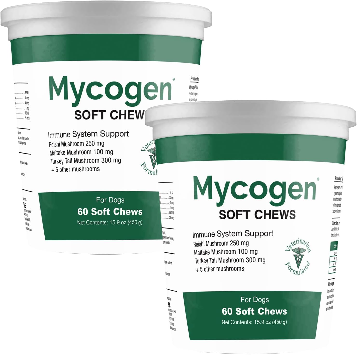 Mycogen Soft Chew para Perros - Mezcla de 8 Especies de Setas para Apoyo Inmunitario - 120 Chews Blandos