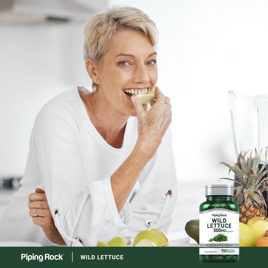 Extracto de Lechuga Silvestre de Piping Rock | 150 Cápsulas | Suplemento Herbal Concentrado