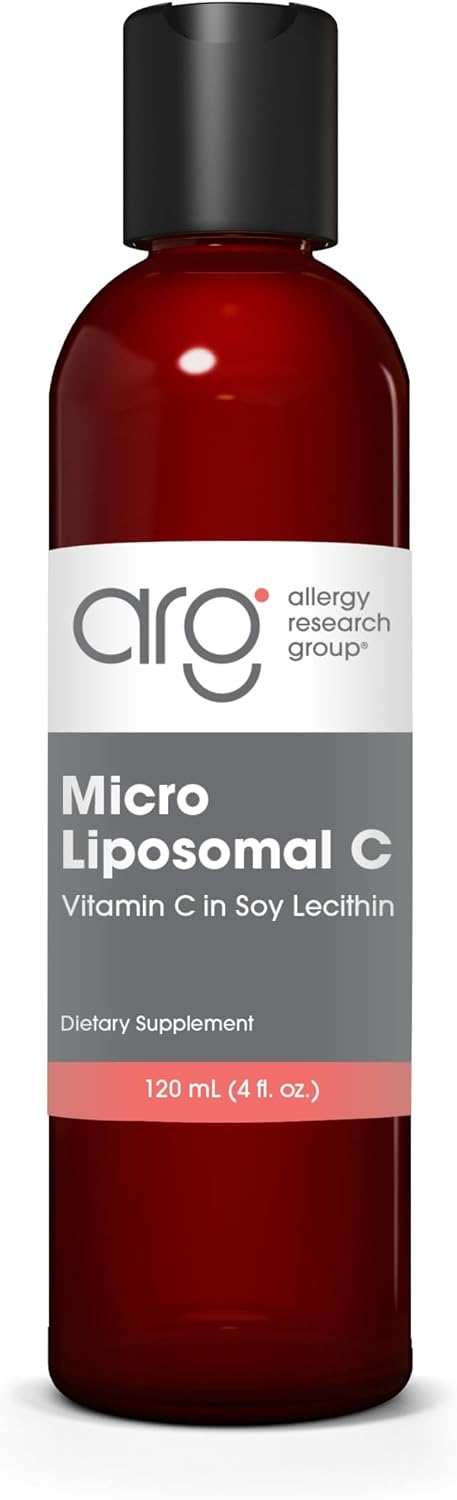 Allergy Research Group ARG Micro Liposomal C 1000 mg - Vitamina C Liposomal Líquida - Antioxidante de Absorción Mejorada - Apoyo Inmunológico y de Colágeno - Hipoalergénico y Sin OGM - 24 Porciones - 120 mL