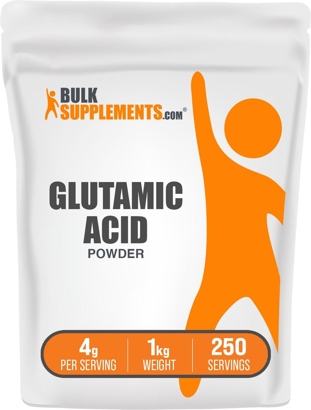 Polvo de Ácido L-Glutámico - Suplemento de Glutamato, Aminoácido (1 kg, Paquete de 5)