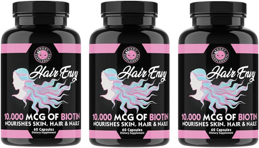Angry Supplements Hair Envy - Biotina 10.000 mcg + Queratina