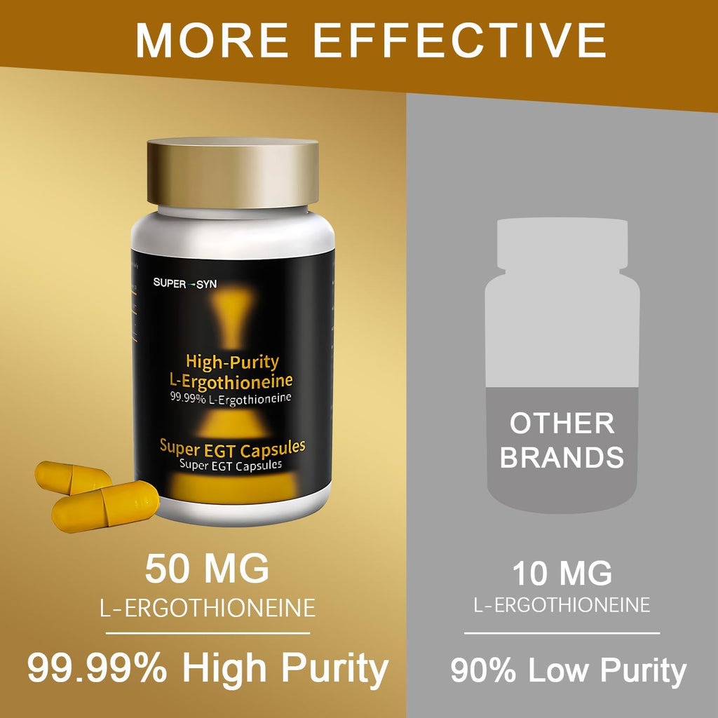 SUPER-SYN L-Ergotioneína 50 mg - Suplemento Antioxidante de Ultra Pura