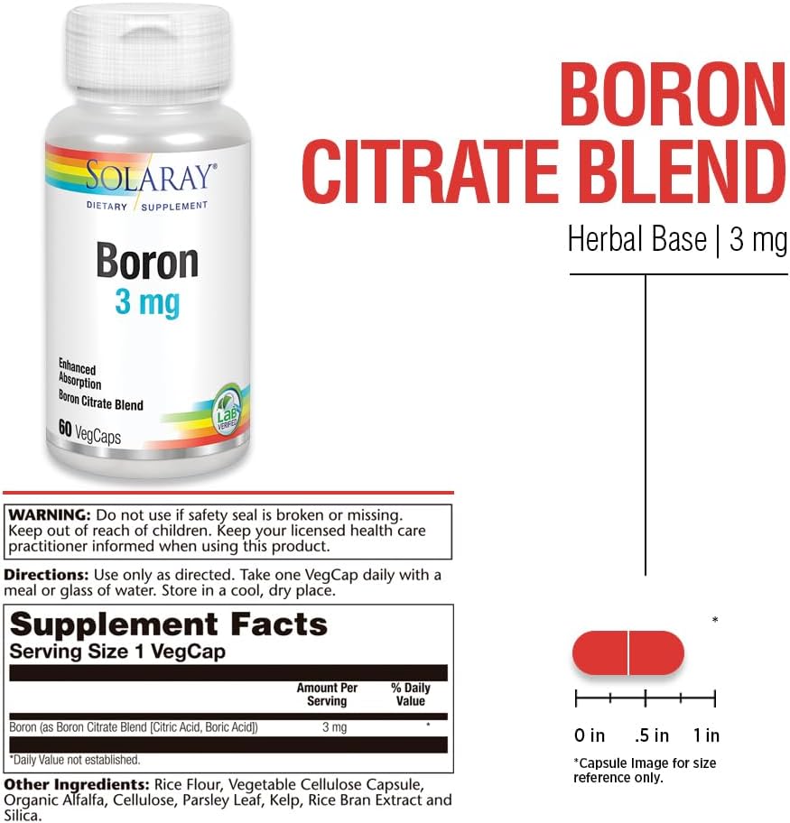 Solaray Boron Citrate 3mg - 60 VegCaps