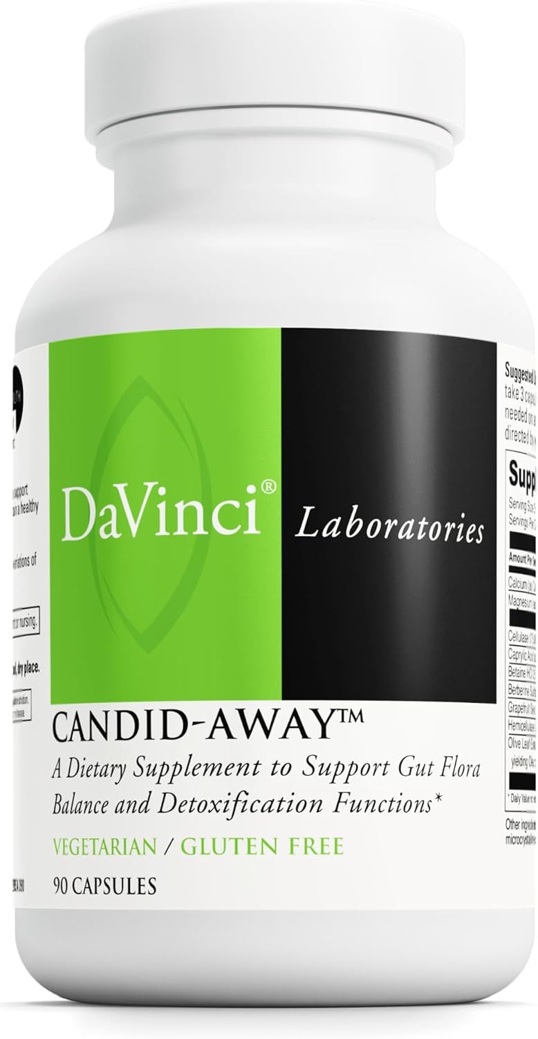 DAVINCI Labs Candid-Away - Digestive and Immune Support with Enzymes, Calcium & Magnesium - 90 Vegetarian Capsules