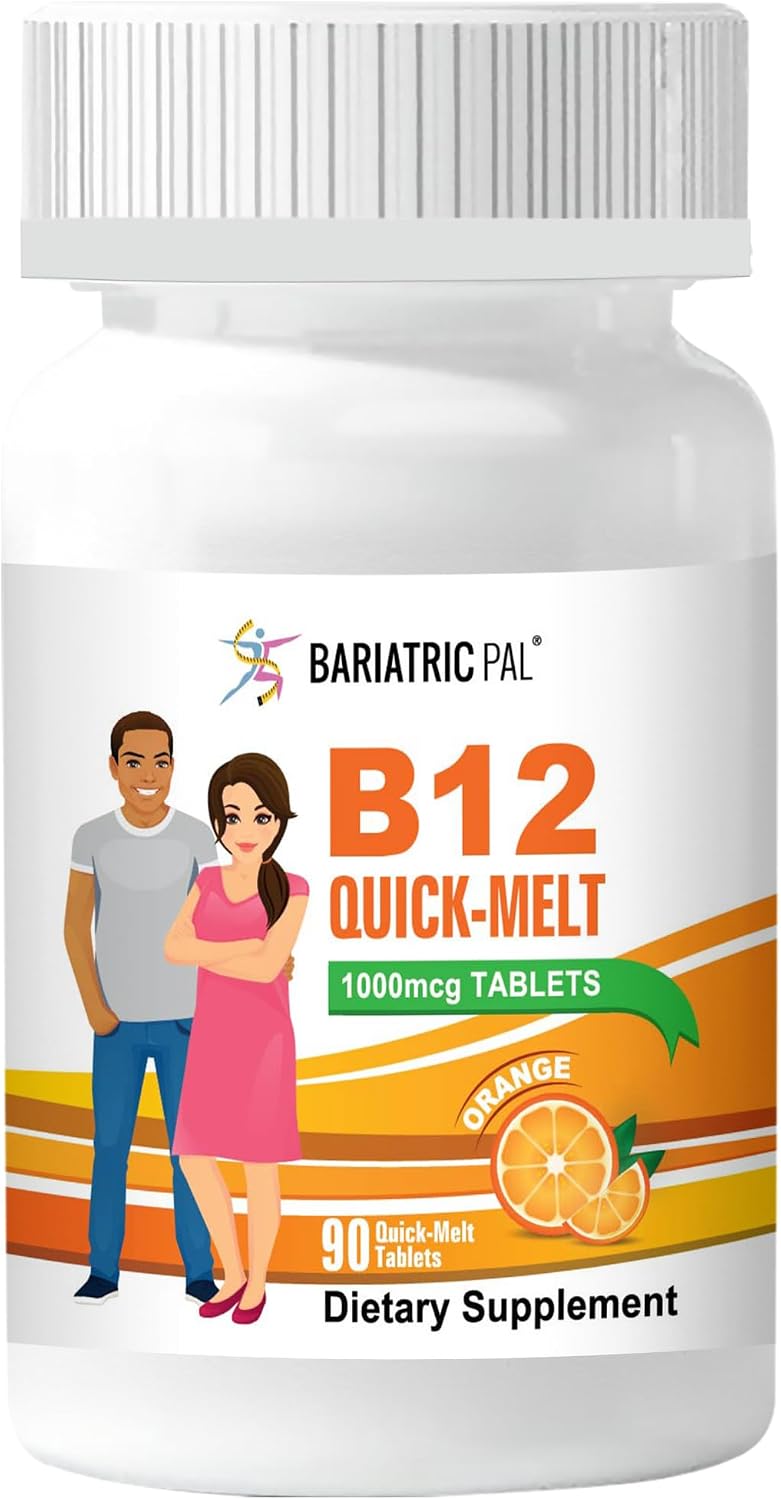 BariatricPal 1.000 mcg B12 Sugar-Free Quick Melts (90 Comprimidos) - Naranja