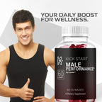 Kickstart Gummies (3 Pack) - Gominolas Naturales para Hombres, 180 Gominolas