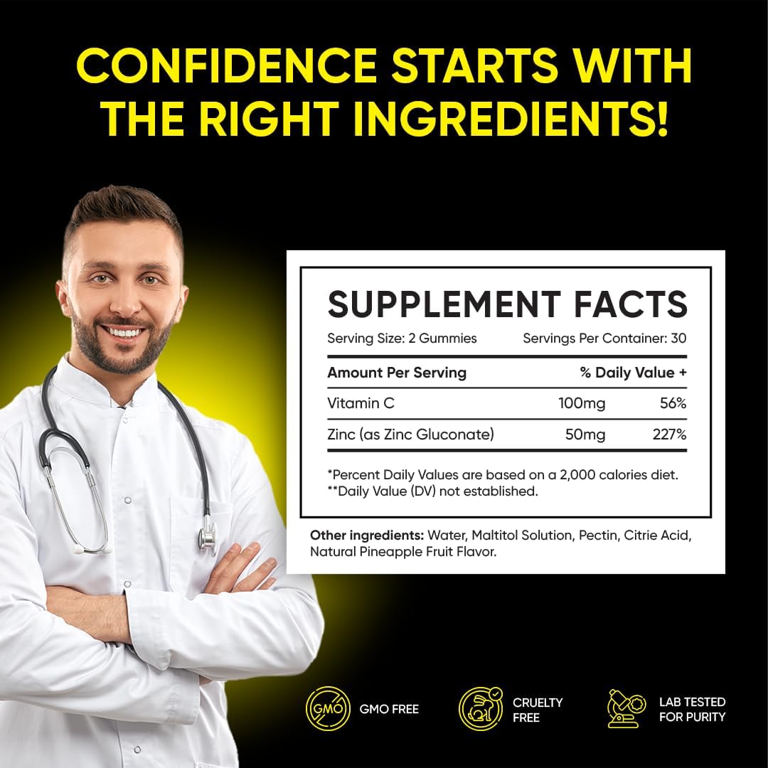 Pineapple C*M Gummies - Suplemento para la salud reproductiva masculina - 60 gominolas