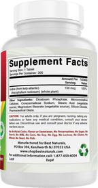 Best Naturals Kelp Supplement 150 mcg, 300 Tablets