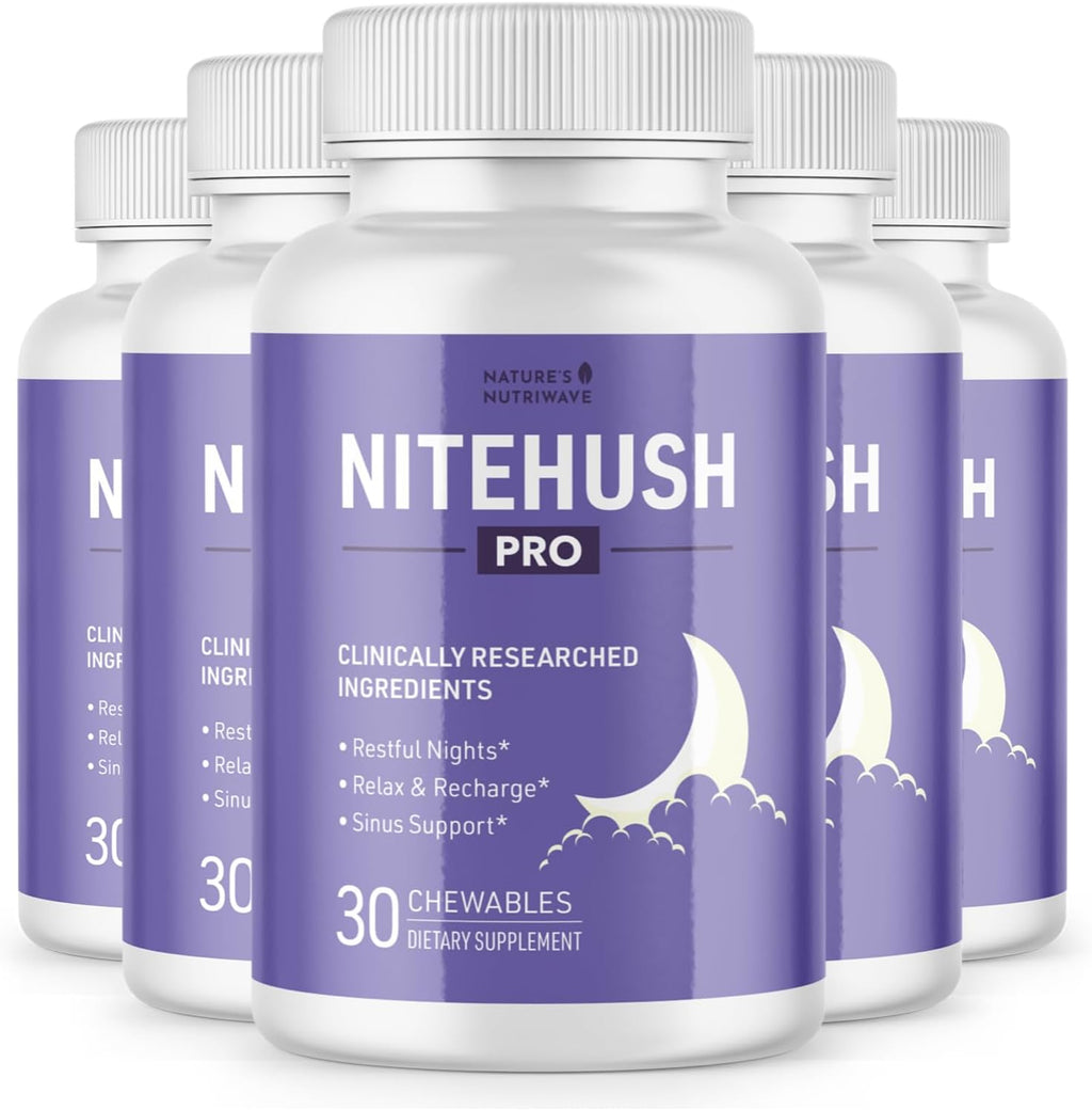 NiteHush Pro – Comprimibles de Extracto de Hiedra y Quercetina – 30 Unidades