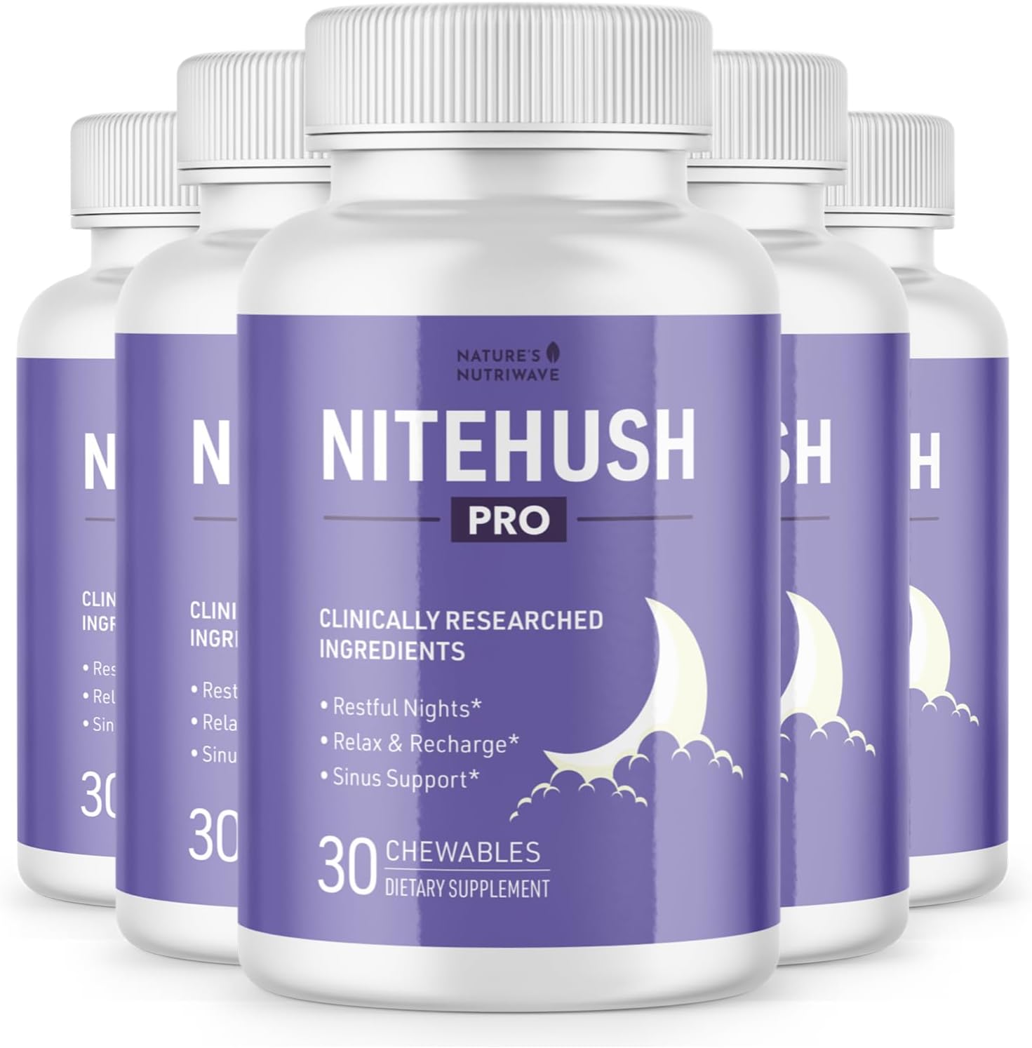 NiteHush Pro – Comprimibles de Extracto de Hiedra y Quercetina – 30 Unidades