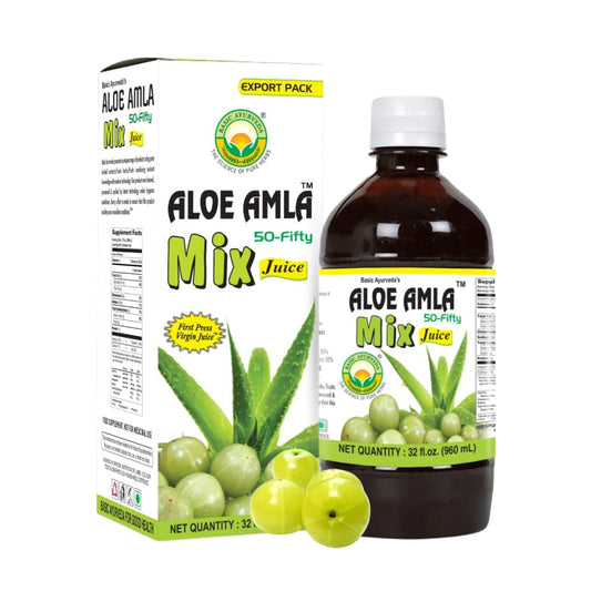 Basic Ayurveda Aloe Vera & Amla Herbal Mix Juice - 960 ml