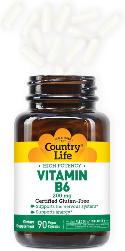 Country Life Vitamina B-6, Alta Potencia, – Contribuye a la formación normal de glóbulos rojos. – Image 3