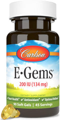 Carlson E-Gems 200 IU (134 mg) Natural Vitamin E, 90 Soft Gels