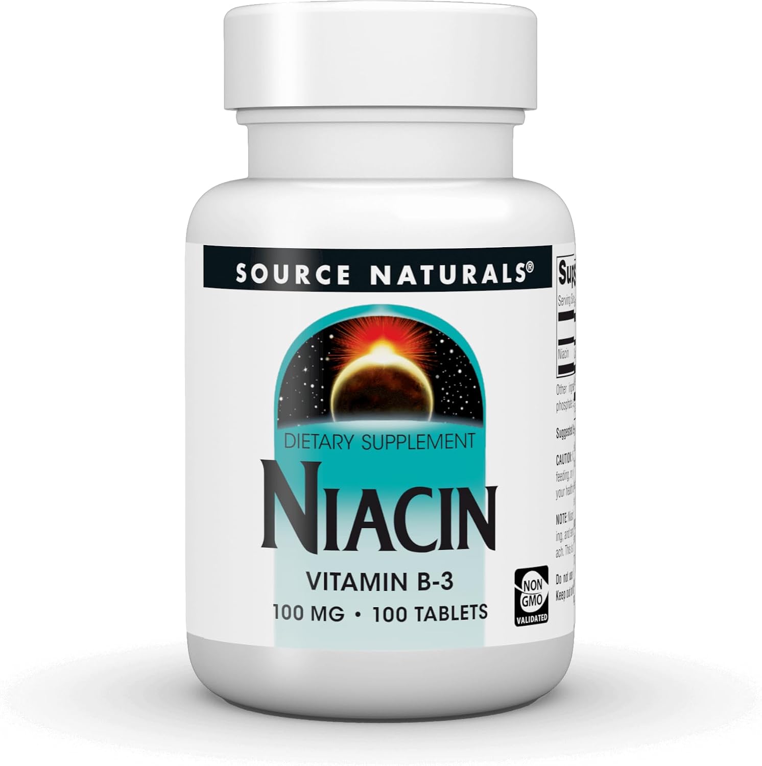 Source Naturals Niacina, Vitamina B-3, No OGM - 100 mg - 100 Comprimidos