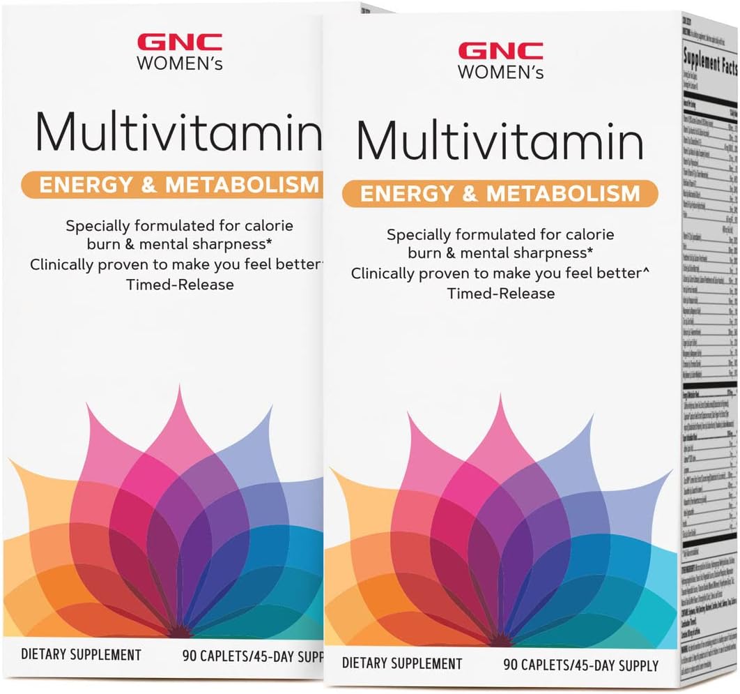 GNC Women's Multivitamin Energy & Metabolism – Energía sostenida: Las vitaminas B y la cafeína trabajan juntas – Image 1