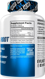 Evlution Nutrition Maca Negra Orgánica 500mg - 60 Cápsulas Vegetales