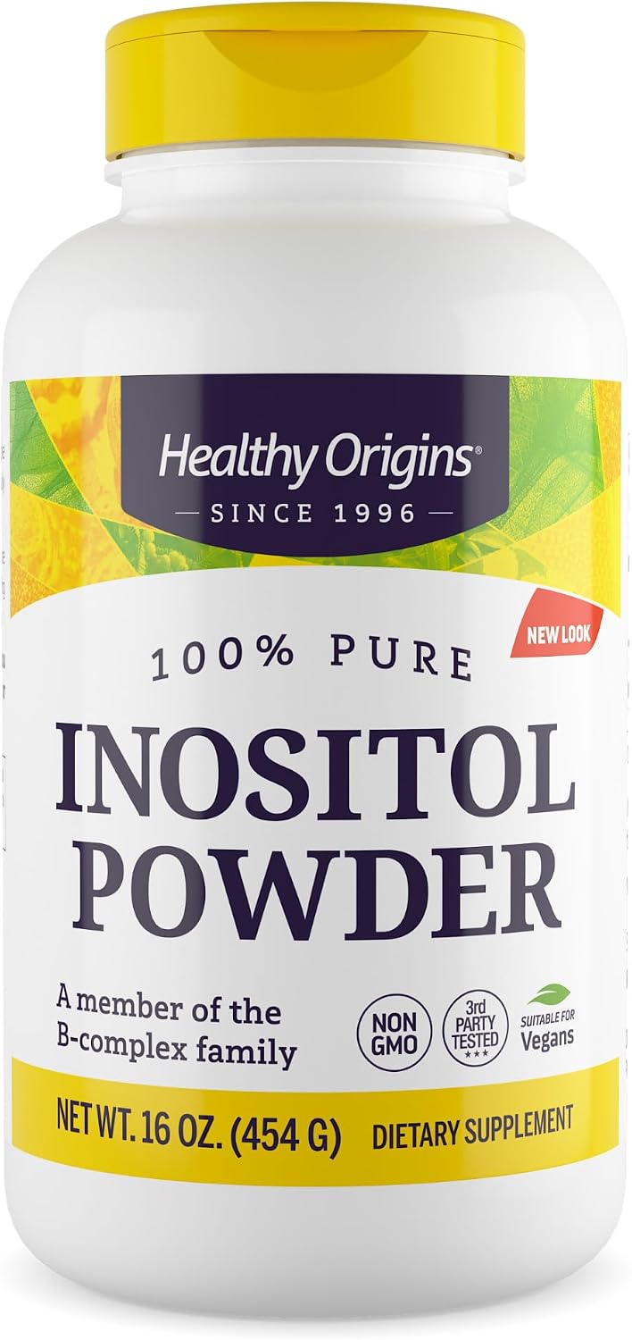 Healthy Origins Inositol en Polvo, 454 g - para la Salud de la Piel, Cabello y Uñas - Suplemento de Vitamina B8 - Vegano, No GMO y Sin Gluten