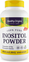 Healthy Origins Inositol en Polvo, 454 g - para la Salud de la Piel, Cabello y Uñas - Suplemento de Vitamina B8 - Vegano, No GMO y Sin Gluten